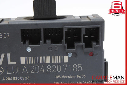 08-14 Mercedes W204 C350 C250 C300 Front Left Side Door Control Module Unit