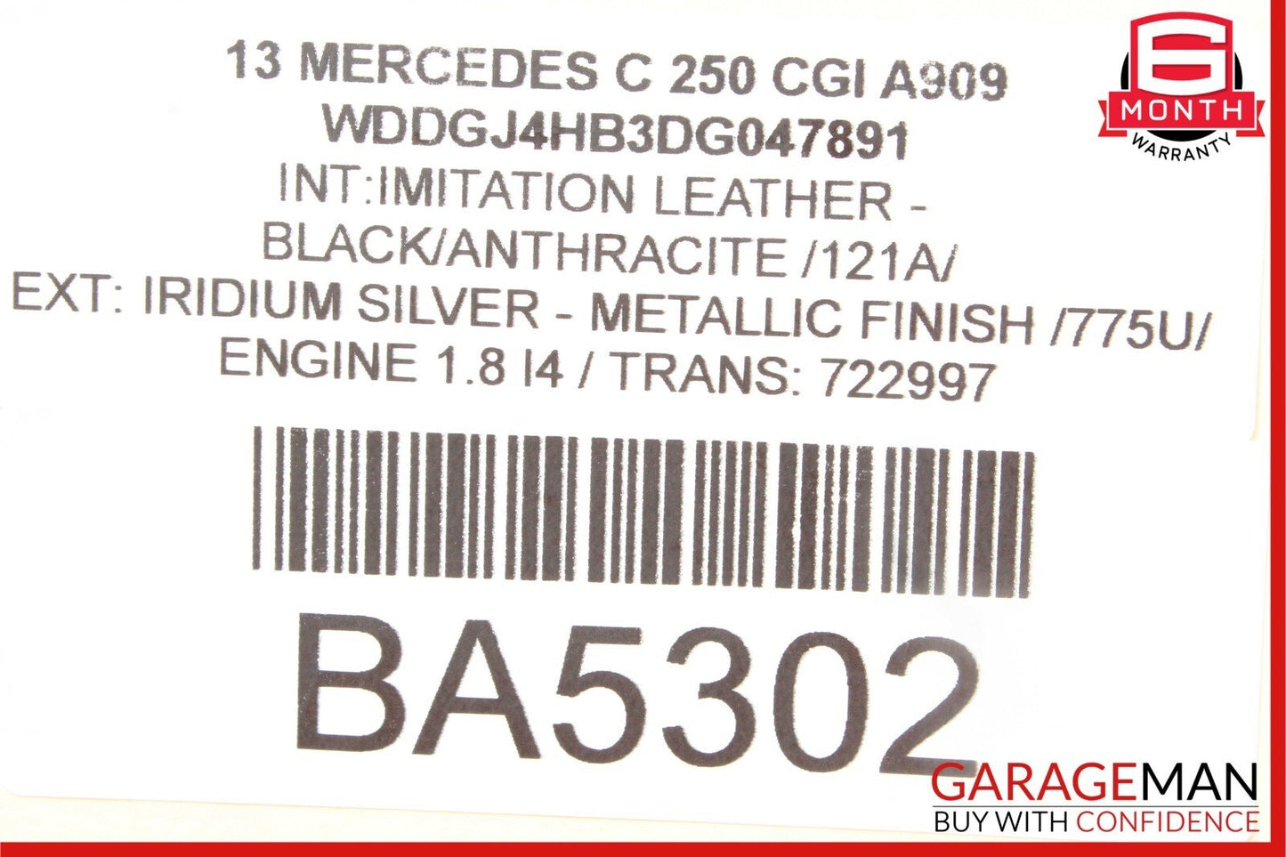 08-14 Mercedes W204 C250 Front Right Side Door Sound Speaker 2048205502 OEM