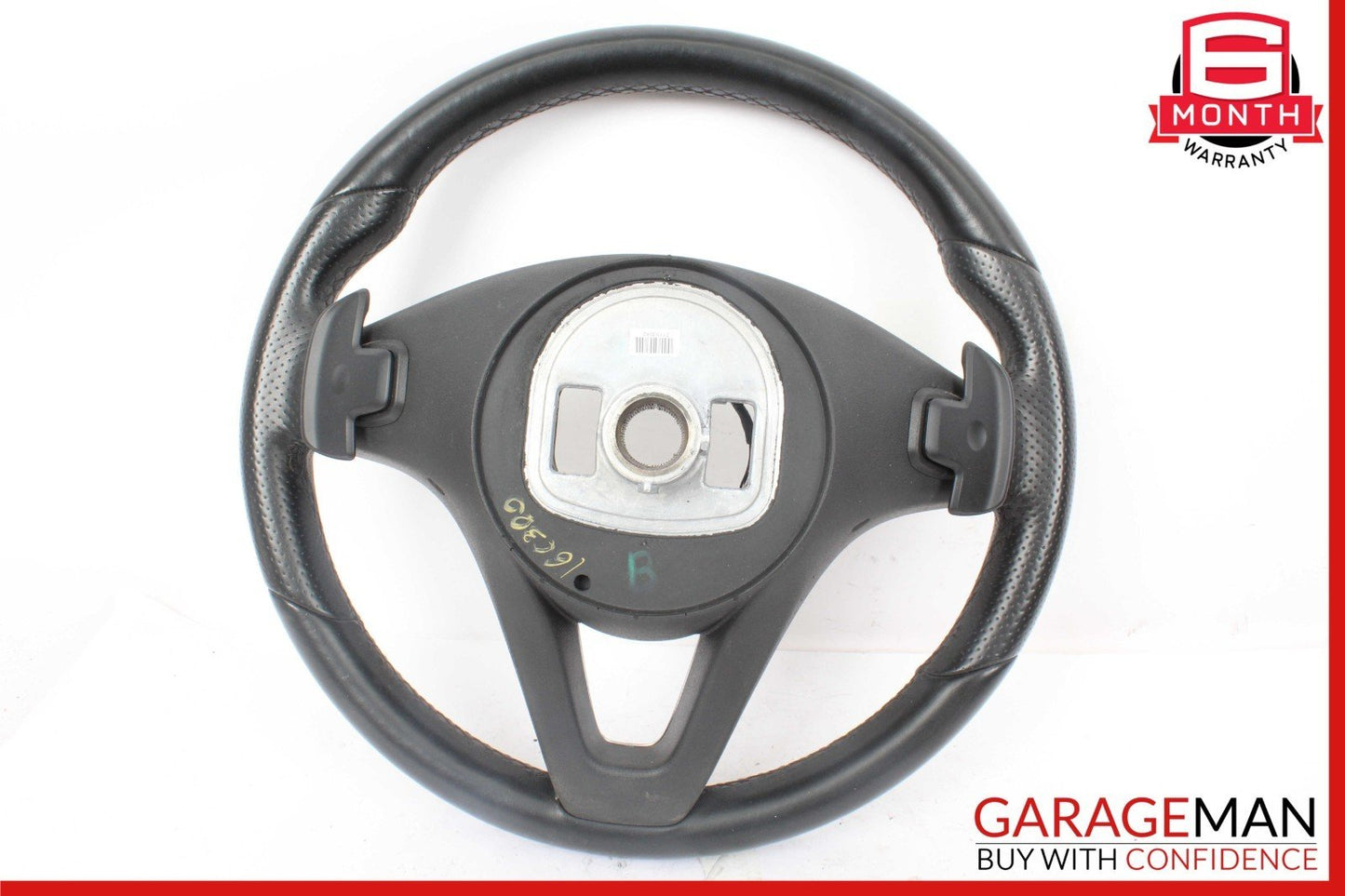 15-18 Mercedes W205 C300 GLC300 Steering Wheel Black w/ Paddle Shifters Assy OEM
