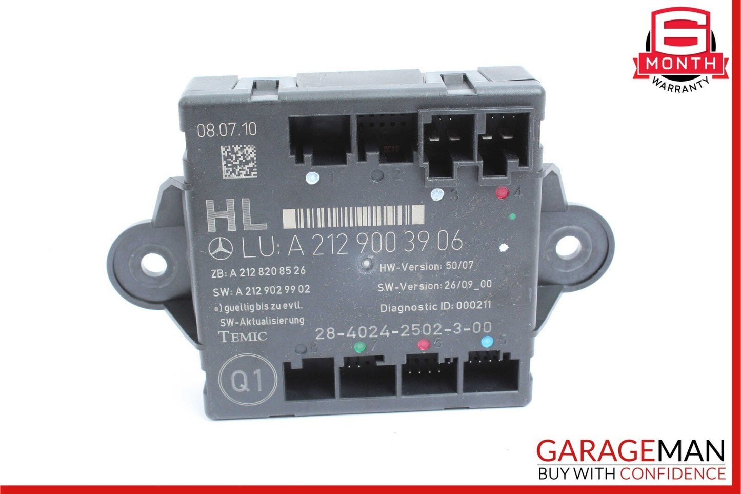 08-18 Mercedes E350 C250 C300 CLS550 Rear Left Side Door Control Module Unit