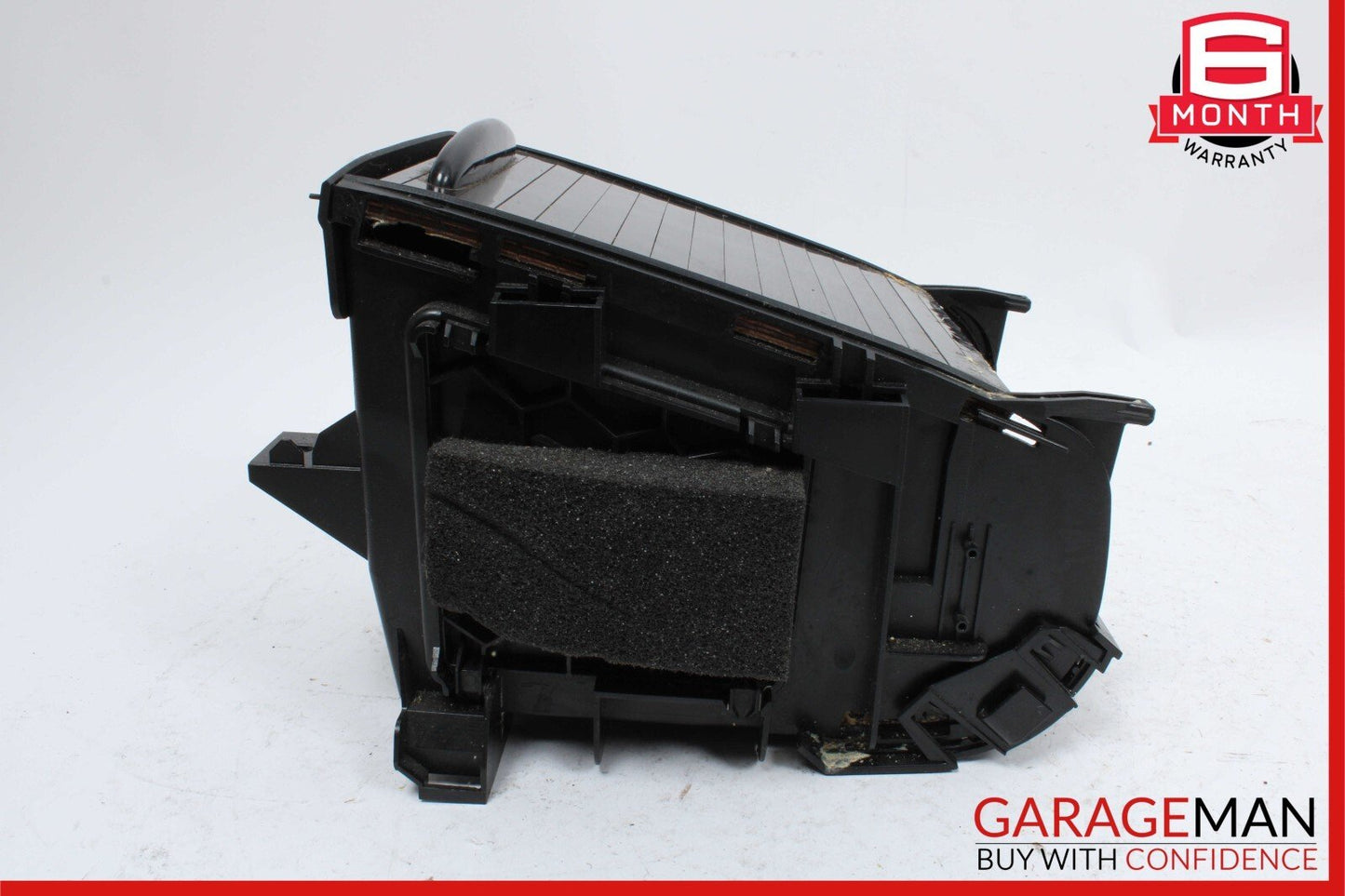 06-11 Mercedes W219 CLS550 Rear Center Console Armrest Cupholder Storage Wood