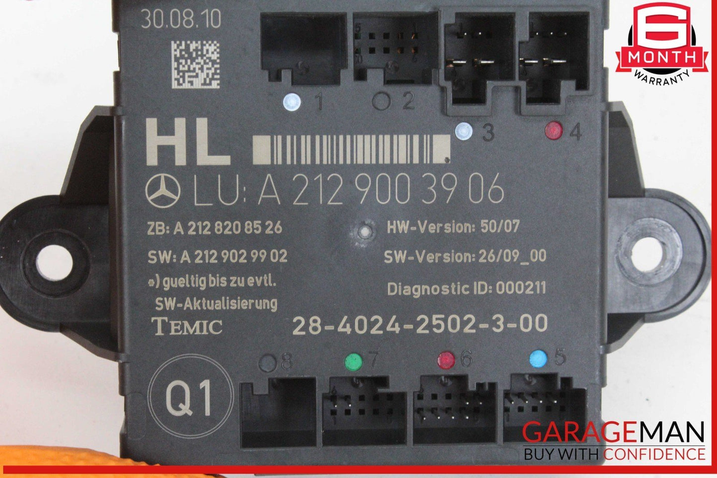 08-14 Mercedes W204 C300 Rear Left Driver Side Door Control Module Unit OEM