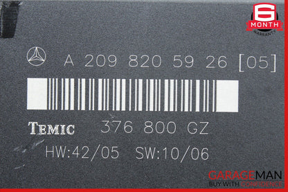 03-09 Mercedes W209 CLK55 AMG CLK500 CLK320 Rear Temic Control Module OEM