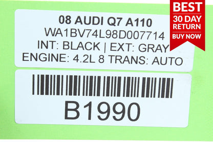 07-09 Audi Q7 Sport Rear Roof Shark Fin Top Antenna 34079001 Grey A110 OEM