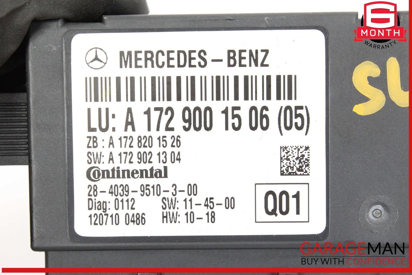 12-20 Mercedes R172 SLK250 SLC300 Roof Convertible Top Control Module Unit OEM