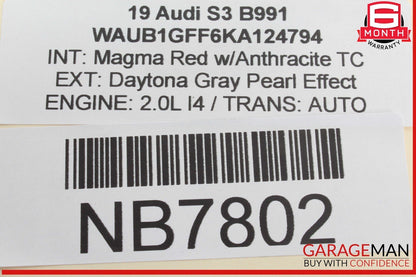 17-20 Audi S3 A3 Antenna Sensor Booster Control Module Unit 8V5035225 OEM