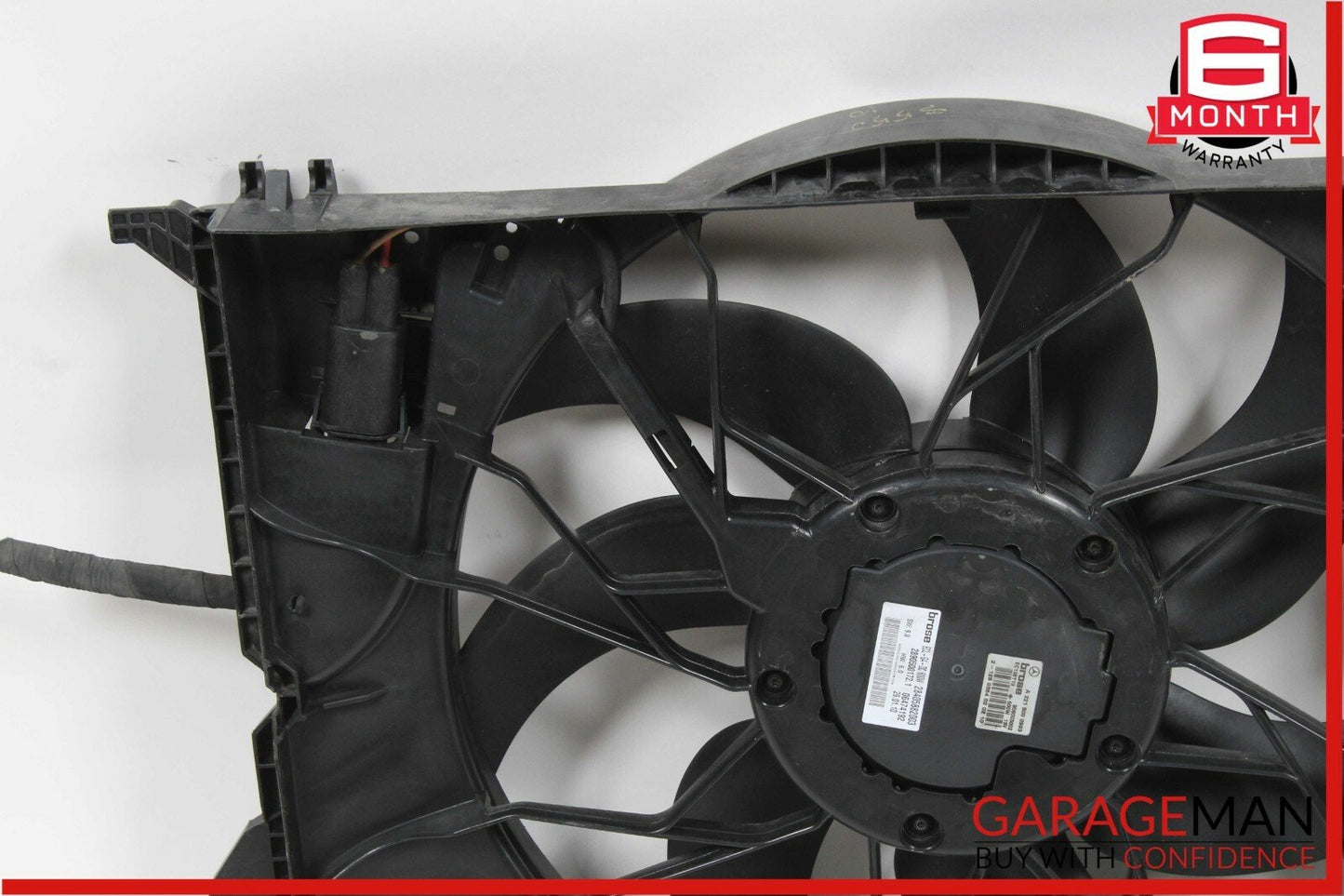 10-13 Mercedes W221 S550 CL550 Engine Cooling Fan Shroud Motor Assembly OEM