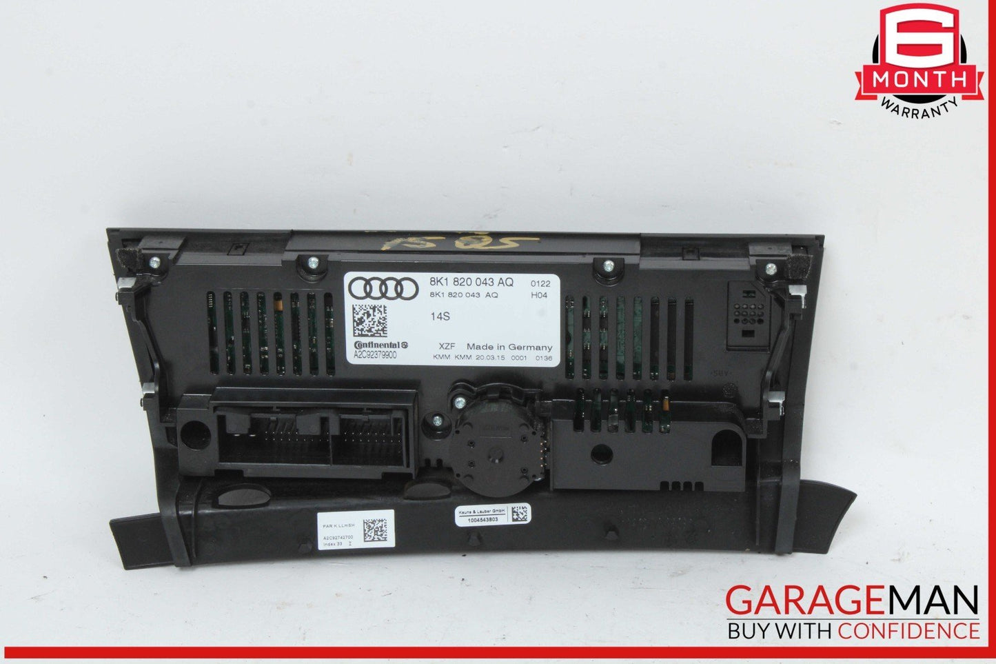 13-17 Audi Q5 A4 A5 Front A/C AC Climate Control Switch Panel Assembly OEM