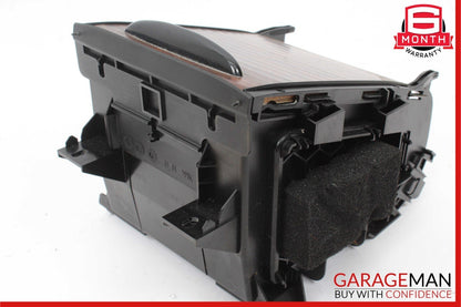 06-11 Mercedes W219 CLS500 Rear Center Console Armrest Cupholder Storage Wood