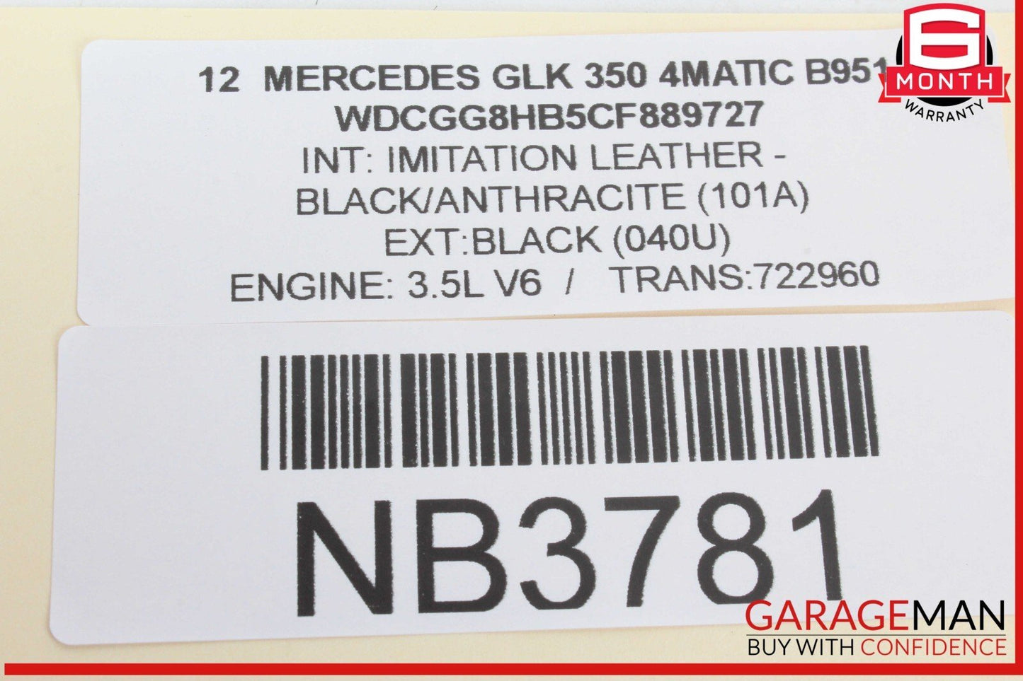 08-15 Mercedes X204 GLK350 4MATIC Panoramic Sunroof Sun Roof Motor Unit OEM