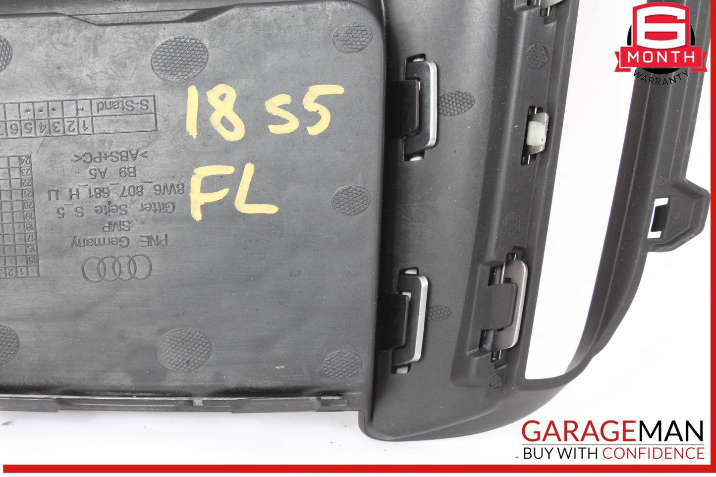 18-24 Audi S5 Front Left Driver Side Bumper Foglight Fog Light Grille Cover OEM
