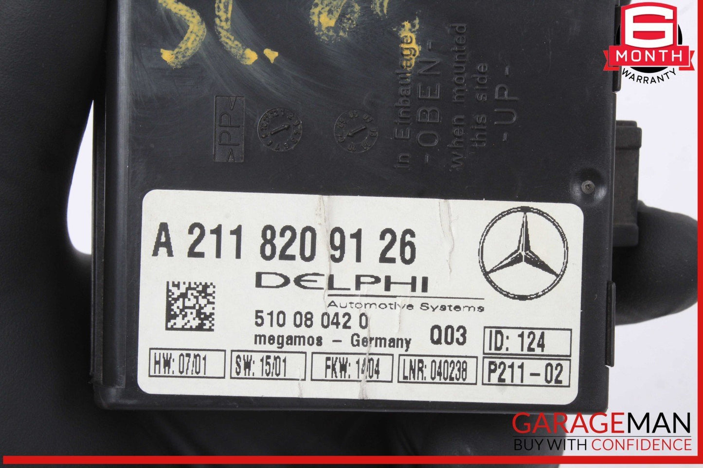 00-12 Mercedes R230 SL500 C230 S430 E320 Anti Theft Alarm Module 2118209126 OEM