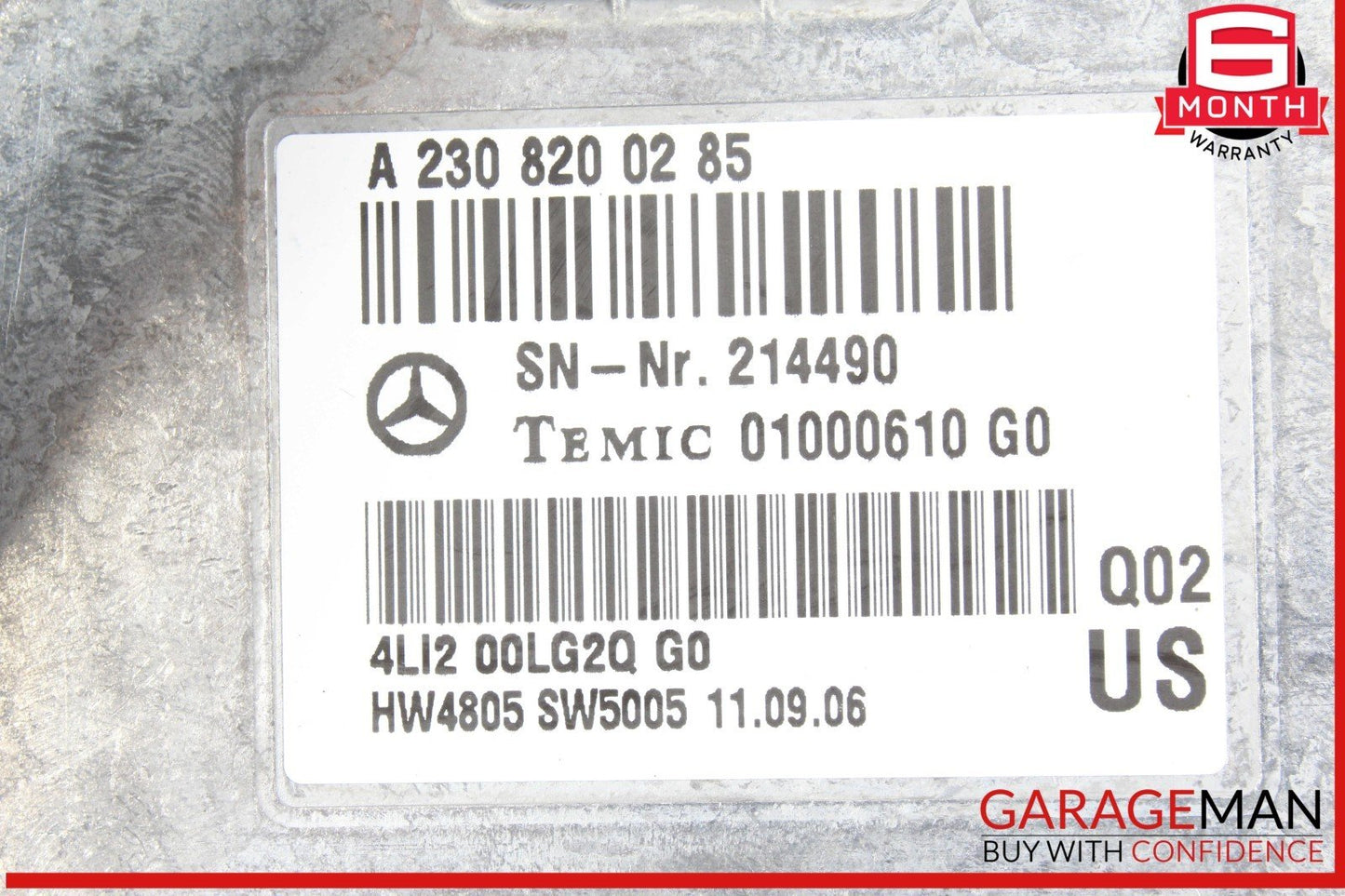 07-12 Mercedes R230 SL550 SL55 AMG Voice Control Module 2308200285 OEM