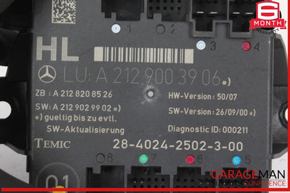 08-18 Mercedes W204 C250 C300 Rear Left Driver Side Door Control Module OEM