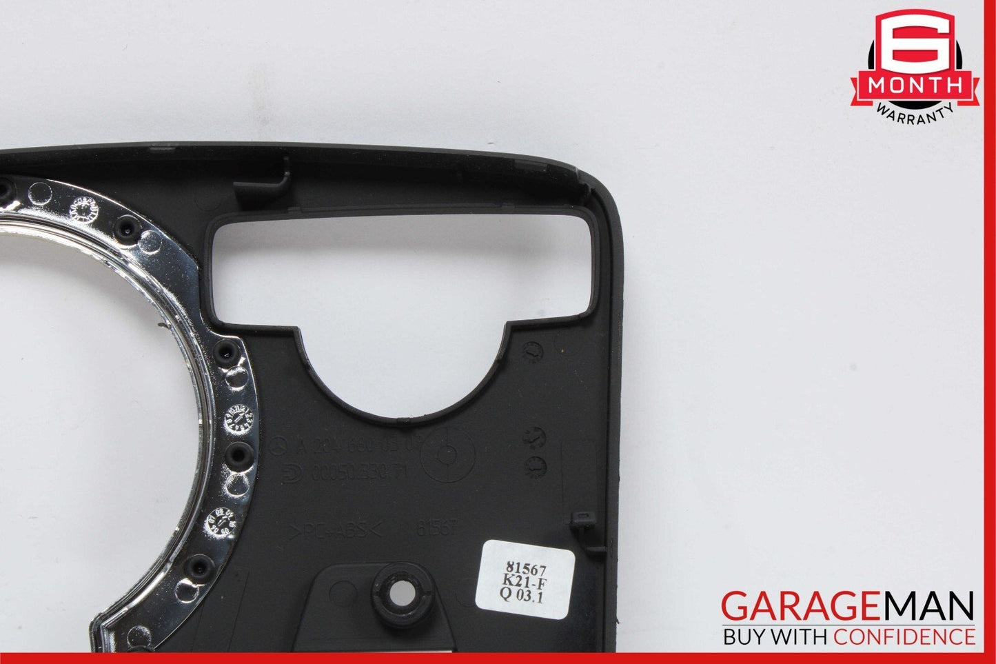 08-14 Mercedes W204 C300 E550 Center Console Cup Holder Bezel Trim Cover Black