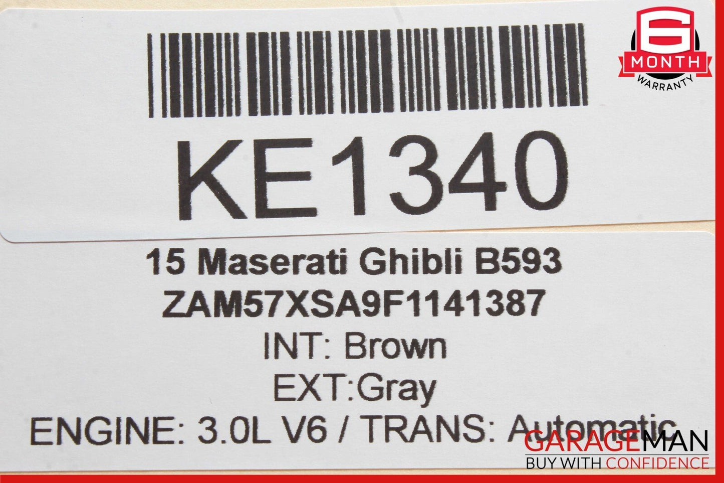 14-17 Maserati Ghibli Cabin Air Temp Temperature Sensor Module OEM