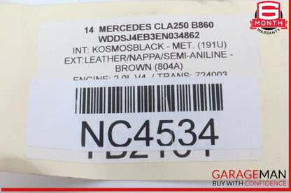 14-18 Mercedes W117 CLA250 Rear Right Side Door Window Regulator Motor OEM