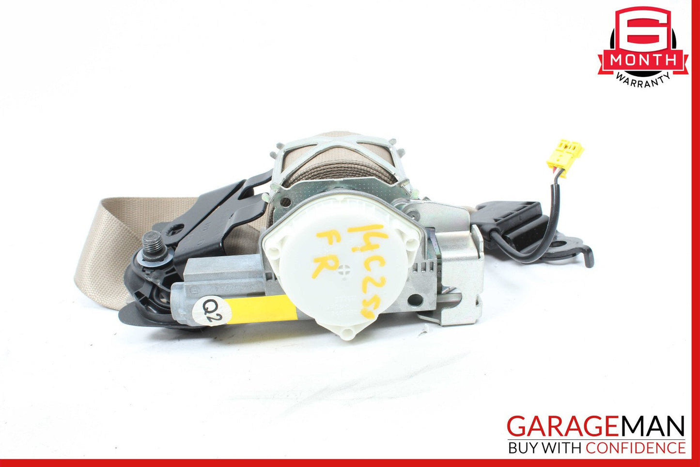 08-14 Mercedes W204 C250 Front Right Side Seatbelt Seat Belt Retractor Beige