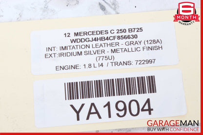 08-14 Mercedes W204 C250 C300 Front Left Side Curved Wishbone Control Arm OEM