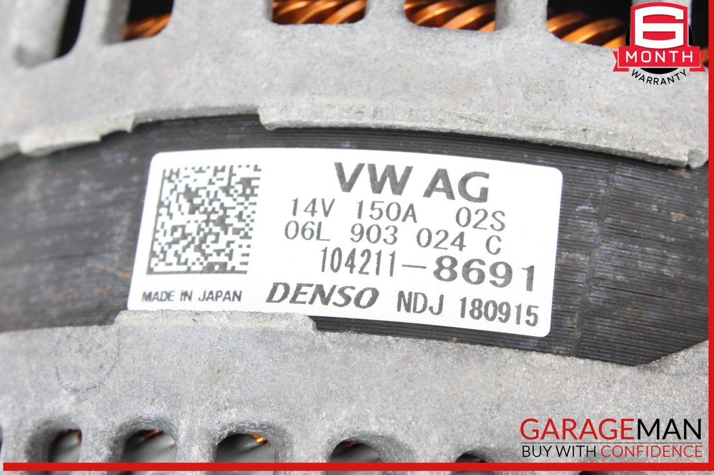 17-20 Audi A4 Engine Motor Alternator Generator Denso 06L903024C OEM