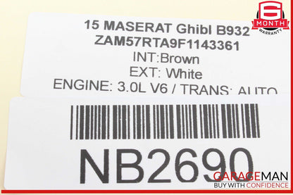 14-17 Maserati Ghibli Front Right Side Seat Control Controller Module Unit