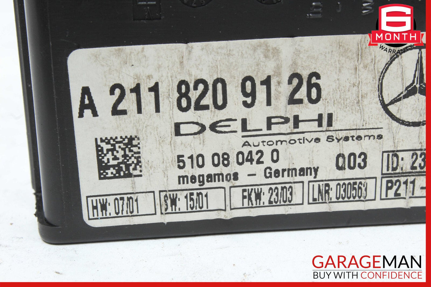 Mercedes W203 C240 SL500 CLK320 Anti Theft Alarm Module 2118209126 OEM