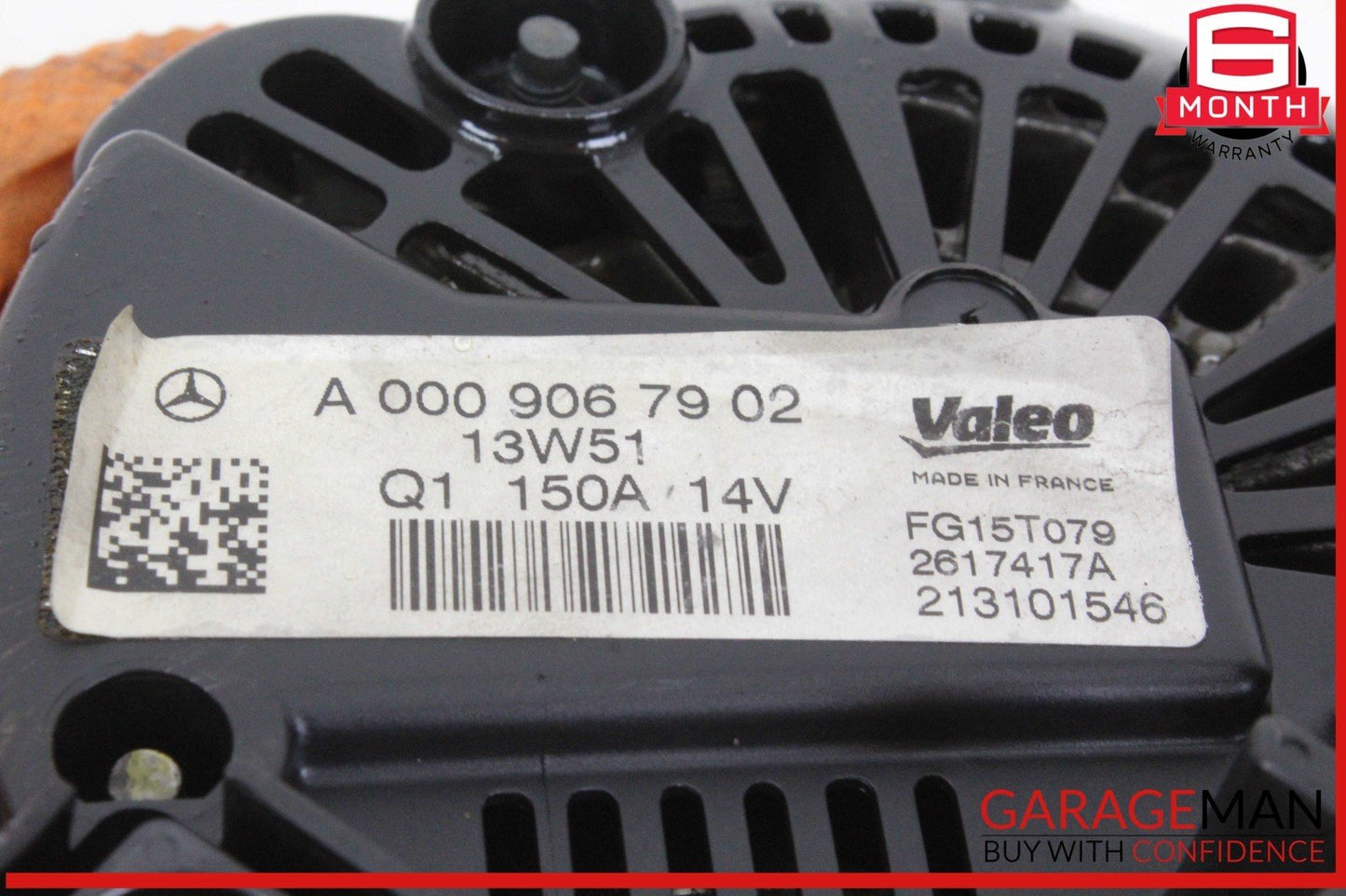 12-15 Mercedes W204 C250 Engine Alternator Generator Valeo 150A 0009067902 OEM