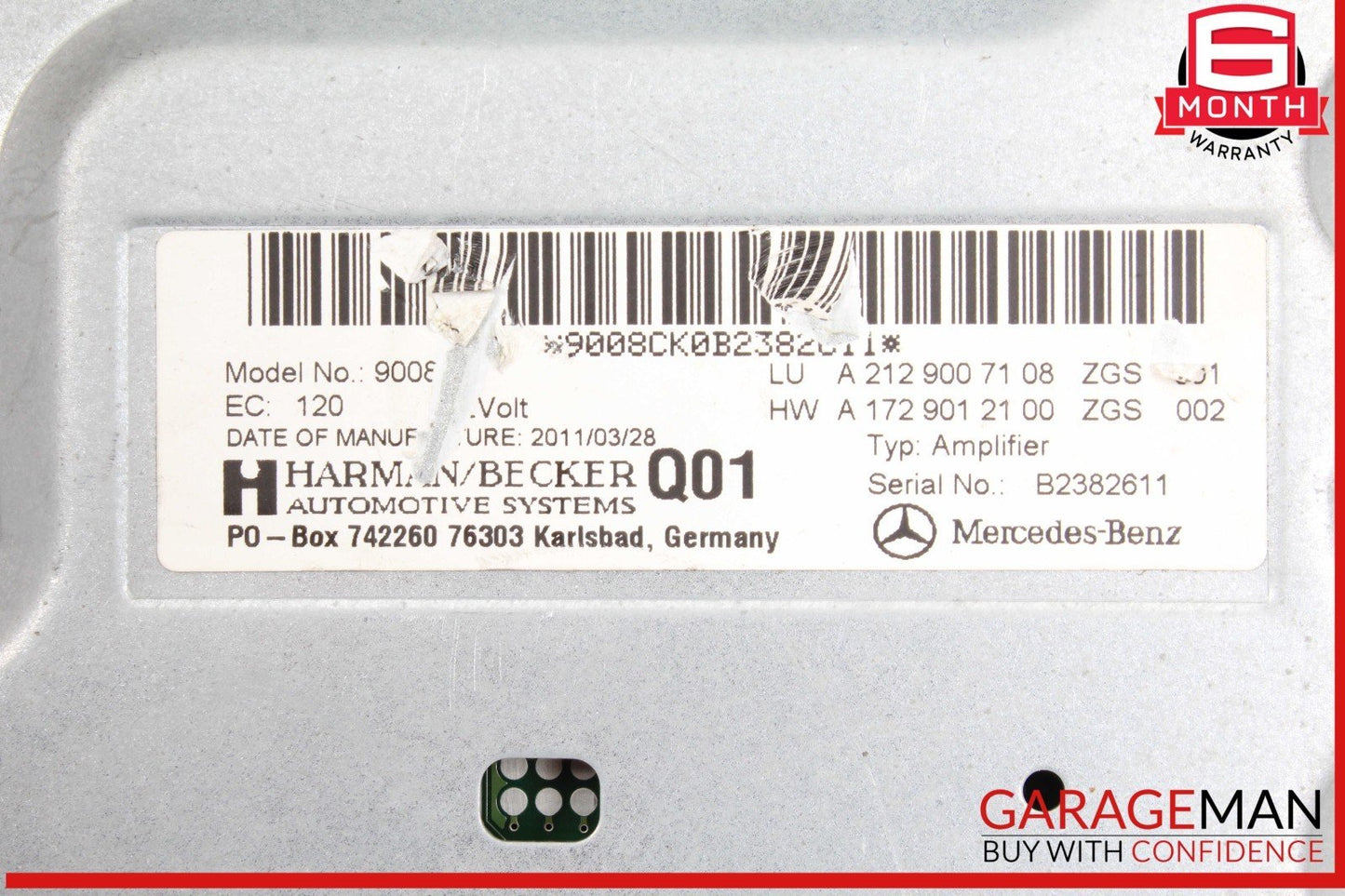 08-17 Mercedes W218 CLS500 Amplifier AMP Harman Becker 2129007108 OEM