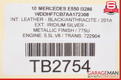 10-14 Mercedes W212 E550 Rear Left Driver Side Door Window Regulator Motor OEM