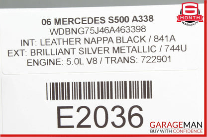 03-06 Mercedes W220 S430 S500 S55 AMG Front Right Seat Belt Seatbelt Retractor