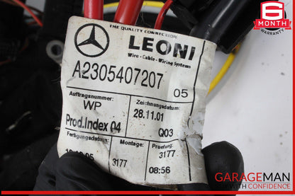 03-08 Mercedes R230 SL500 Frame Floor Wiring Wire Cable Harness OEM