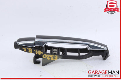 96-02 Mercedes W210 E320 E420 Rear Left Exterior Door Handle Black OEM