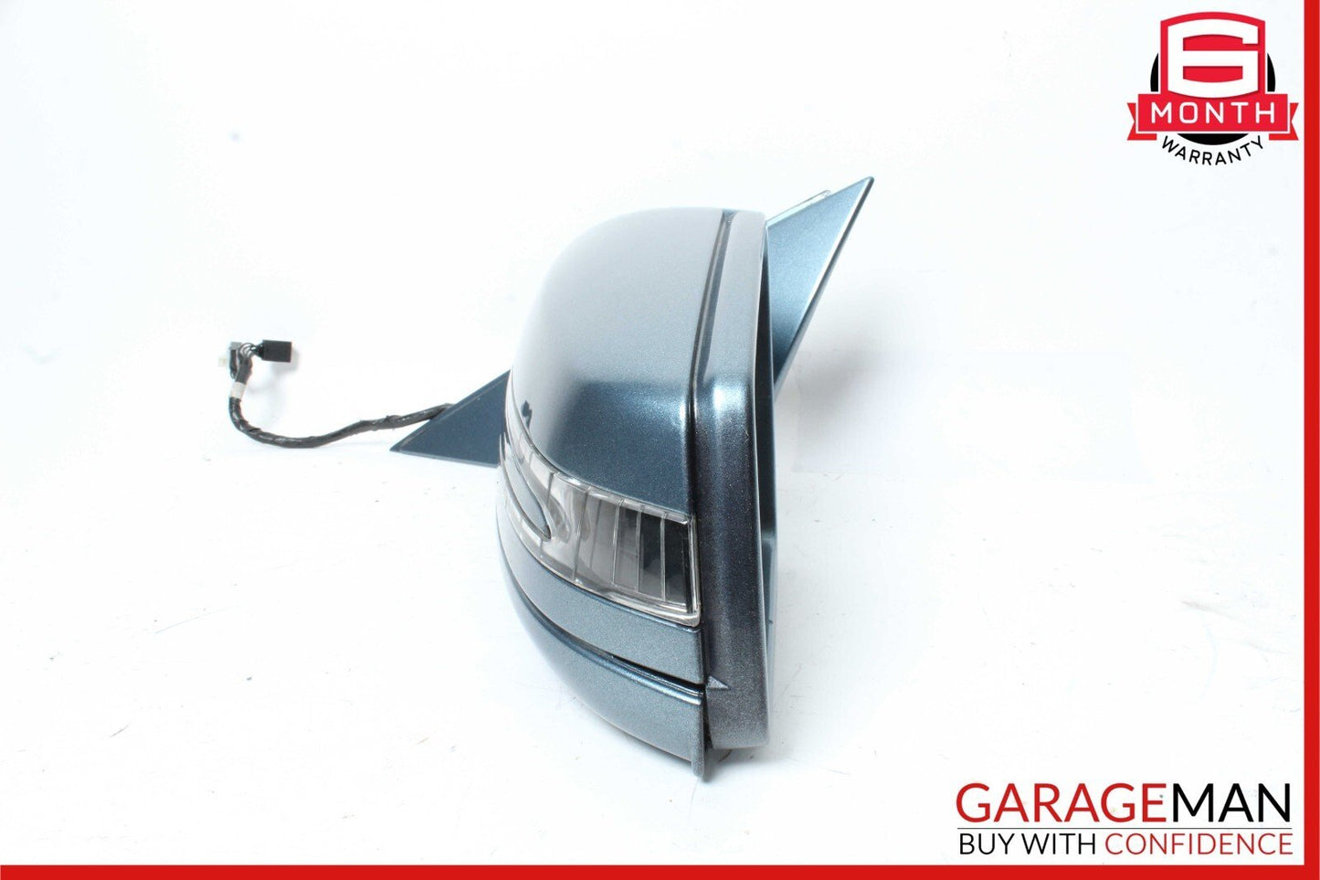 10-13 Mercedes W221 S550 Front Left Side Mirror Door Rear View Tanzanite Blue
