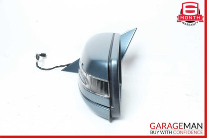 10-13 Mercedes W221 S550 Front Left Side Mirror Door Rear View Tanzanite Blue