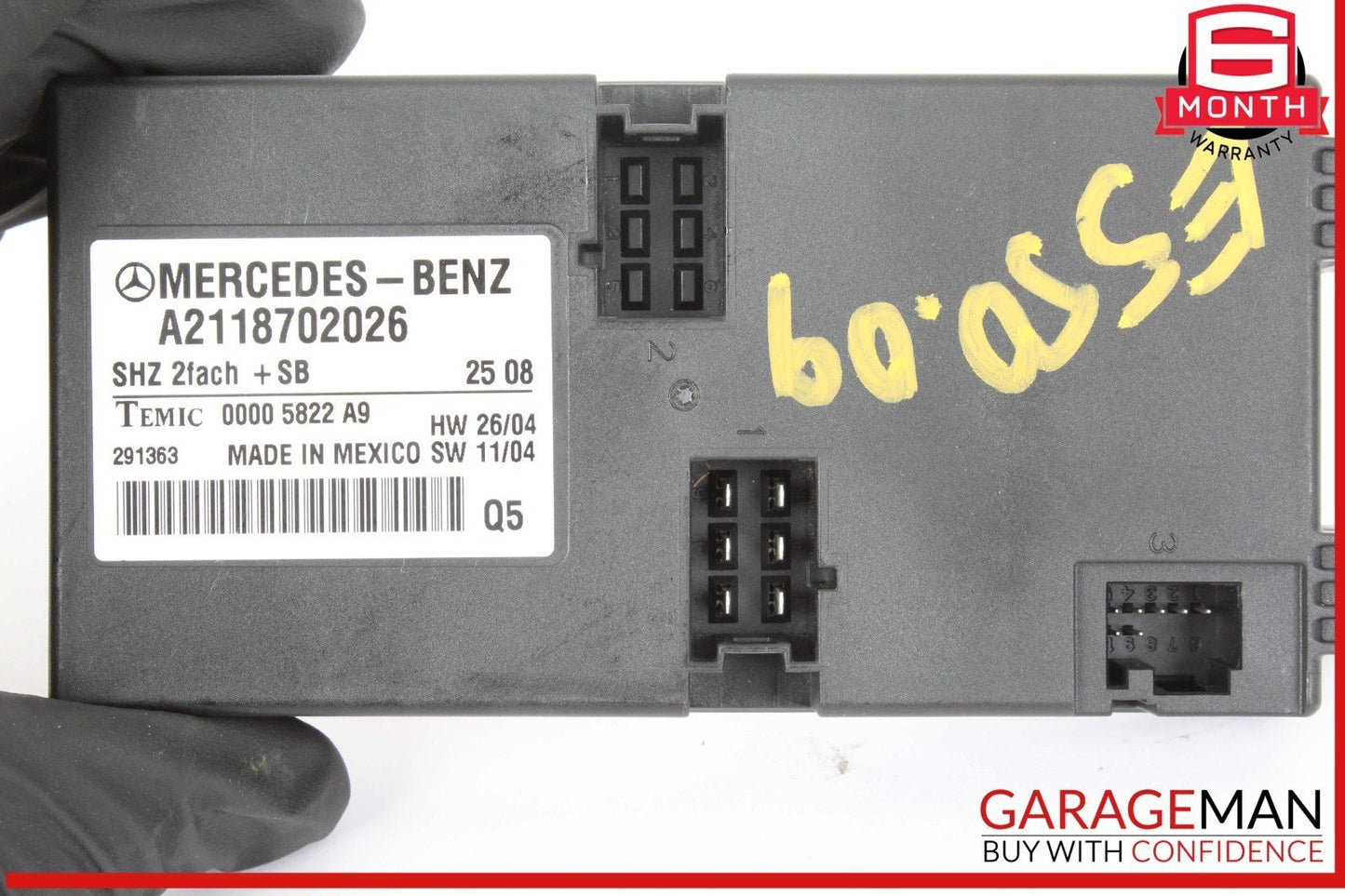 06-13 Mercedes W211 E550 Heated Seat Control Module Unit 2118702026 OEM