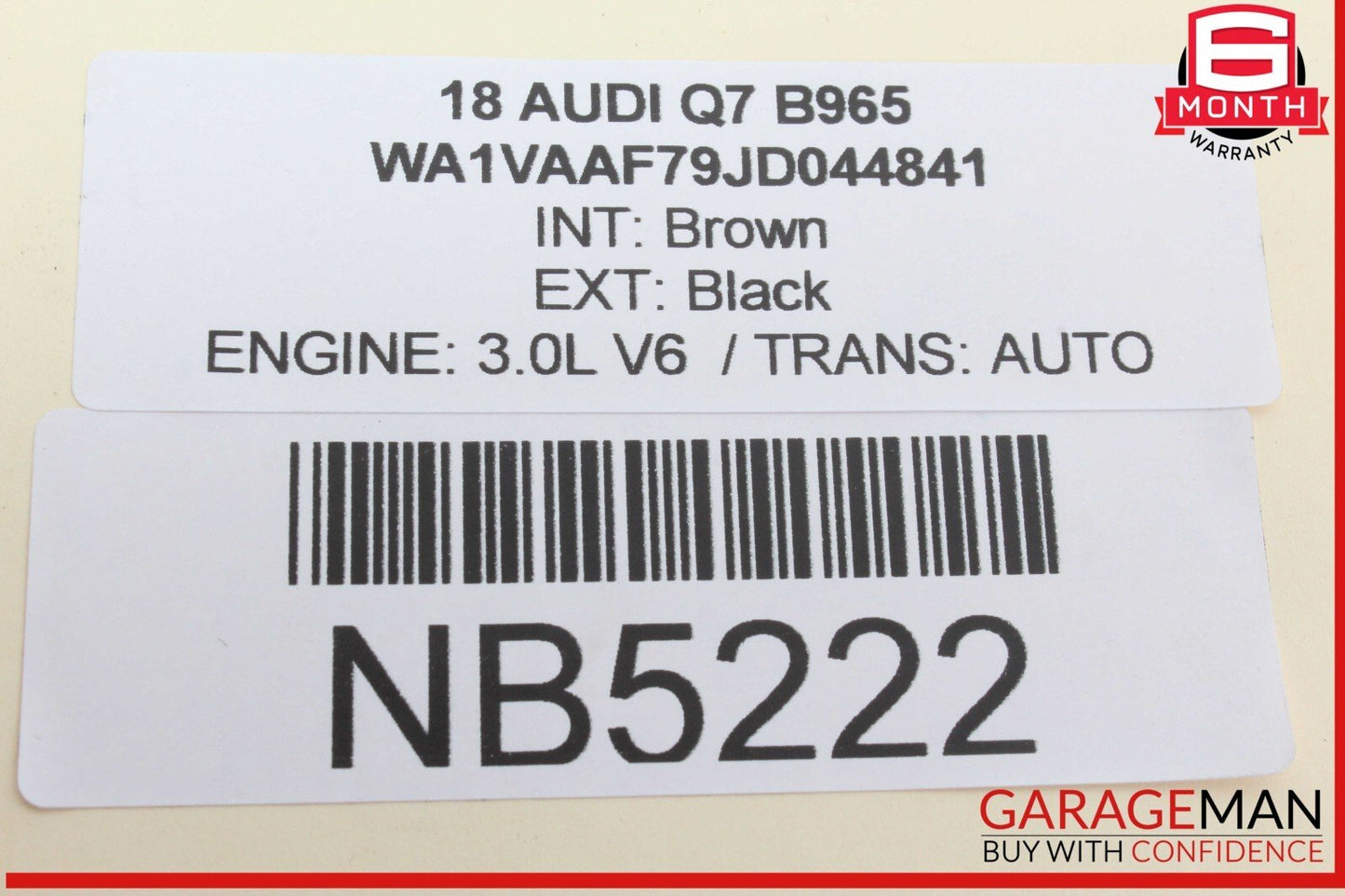 17-19 Audi Q7 Gas Throttle Accelerator Pedal 8W1723523 OEM