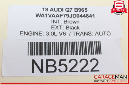 17-19 Audi Q7 Gas Throttle Accelerator Pedal 8W1723523 OEM