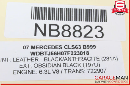 06-11 Mercedes W219 CLS63 AMG CLS55 Rear Right Door Control Module 2198200326