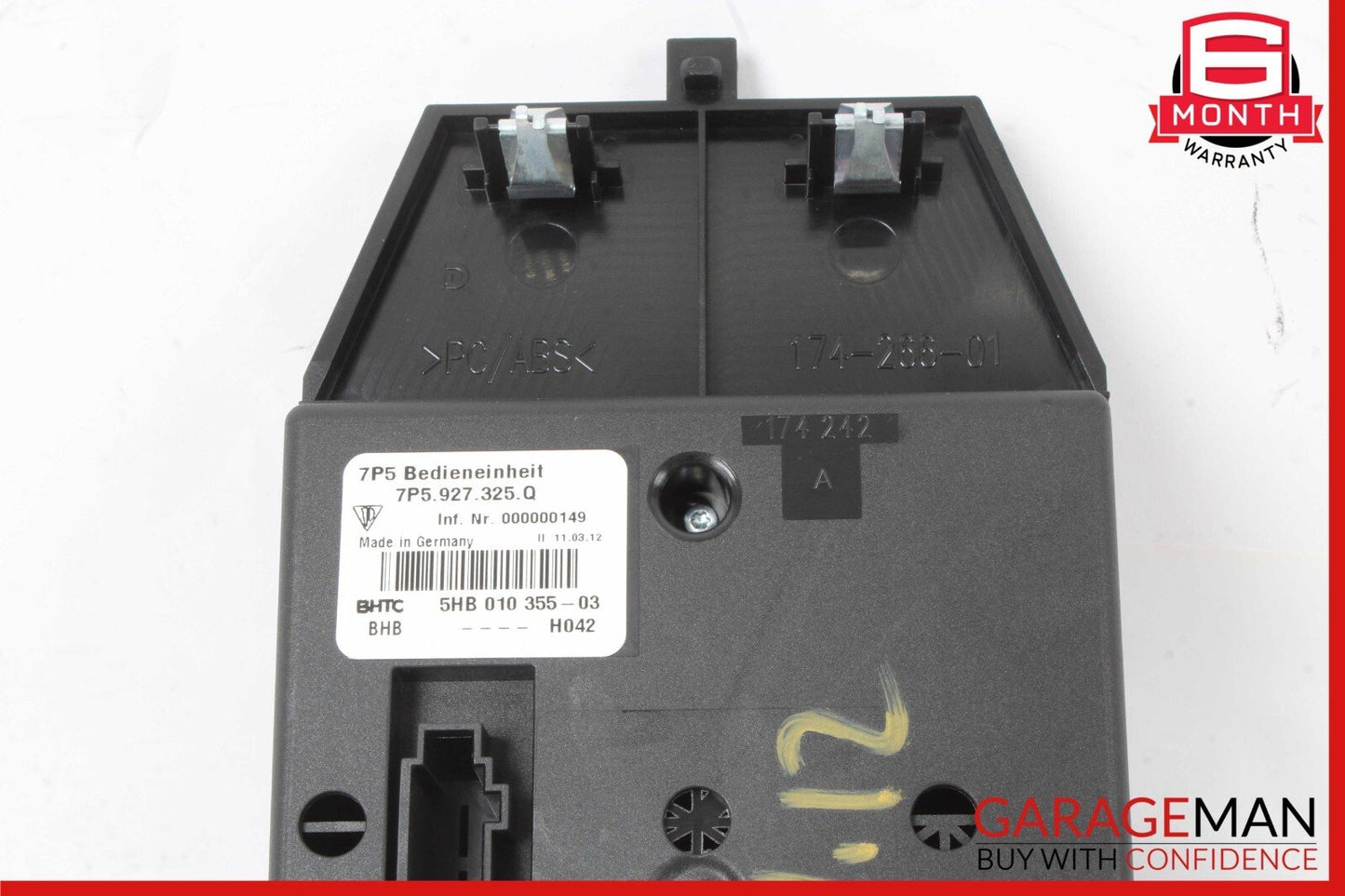 11-14 Porsche Cayenne 958 Hybrid S Rear Seat Heat Lock Switch Control Panel OEM