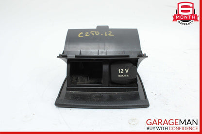 08-14 Mercedes W204 C250 C300 Rear Center Console Ashtray Power Socket Black OEM