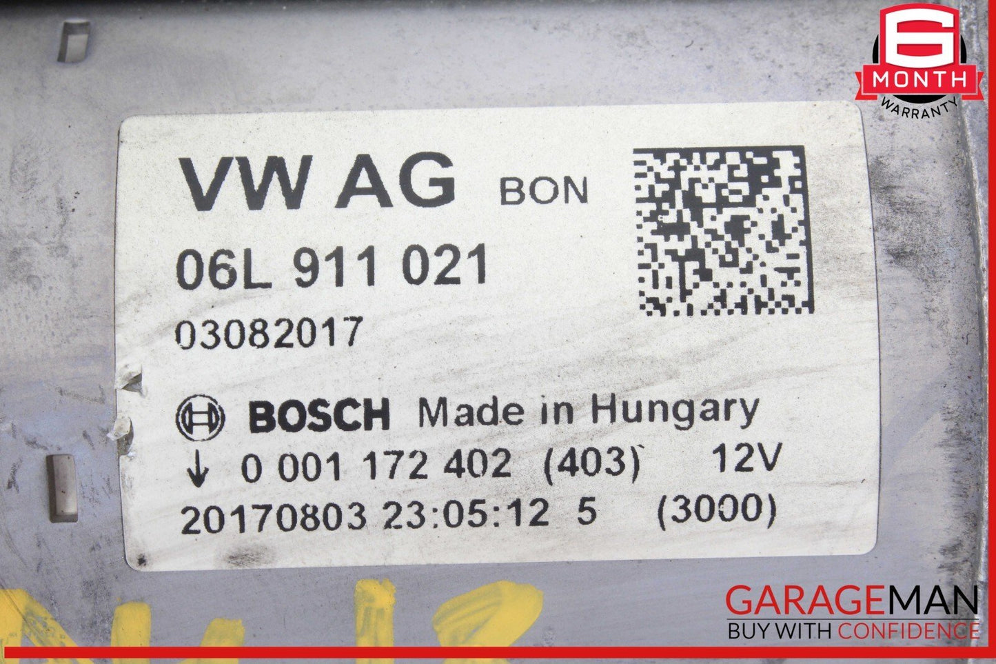 17-20 Audi A4 Engine Motor Starter Bosch 06L911021 OEM