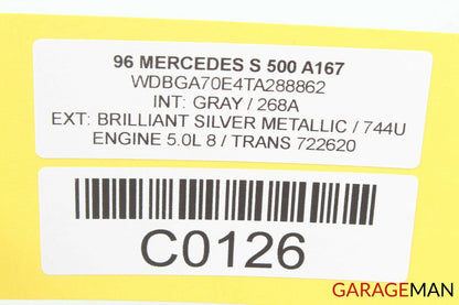 94-99 Mercedes W140 S420 S500 Center Dash A/C AC Heater Trim Bezel Panel Wood