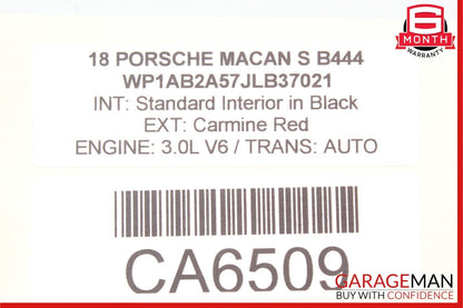 10-19 Porsche Macan 95B Interior Top Upper Rear View Mirror Black OEM