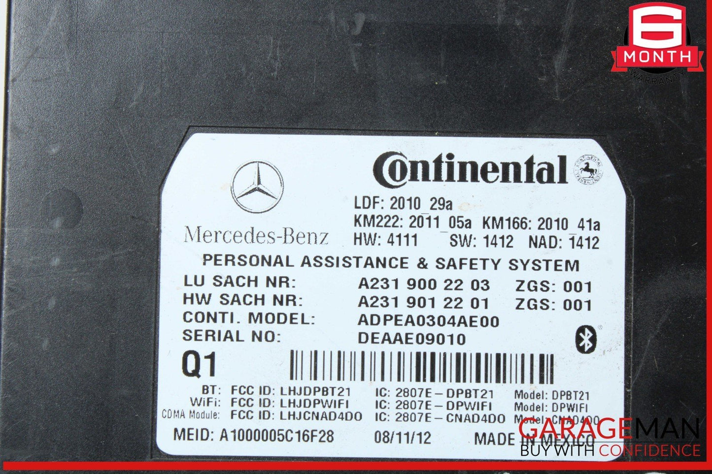 10-20 Mercedes W204 C250 GLA250 SL400 Communication Control Module Unit OEM