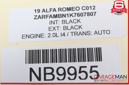 17-23 Alfa Romeo Giulia Center Console Gear Shifter Trim Bezel Cover Black OEM