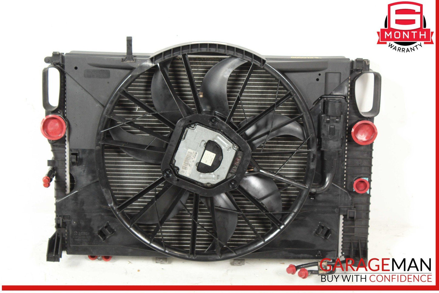 06-09 Mercedes W219 CLS500 Engine Cooling Radiator AC A/C Condenser Fan Assy