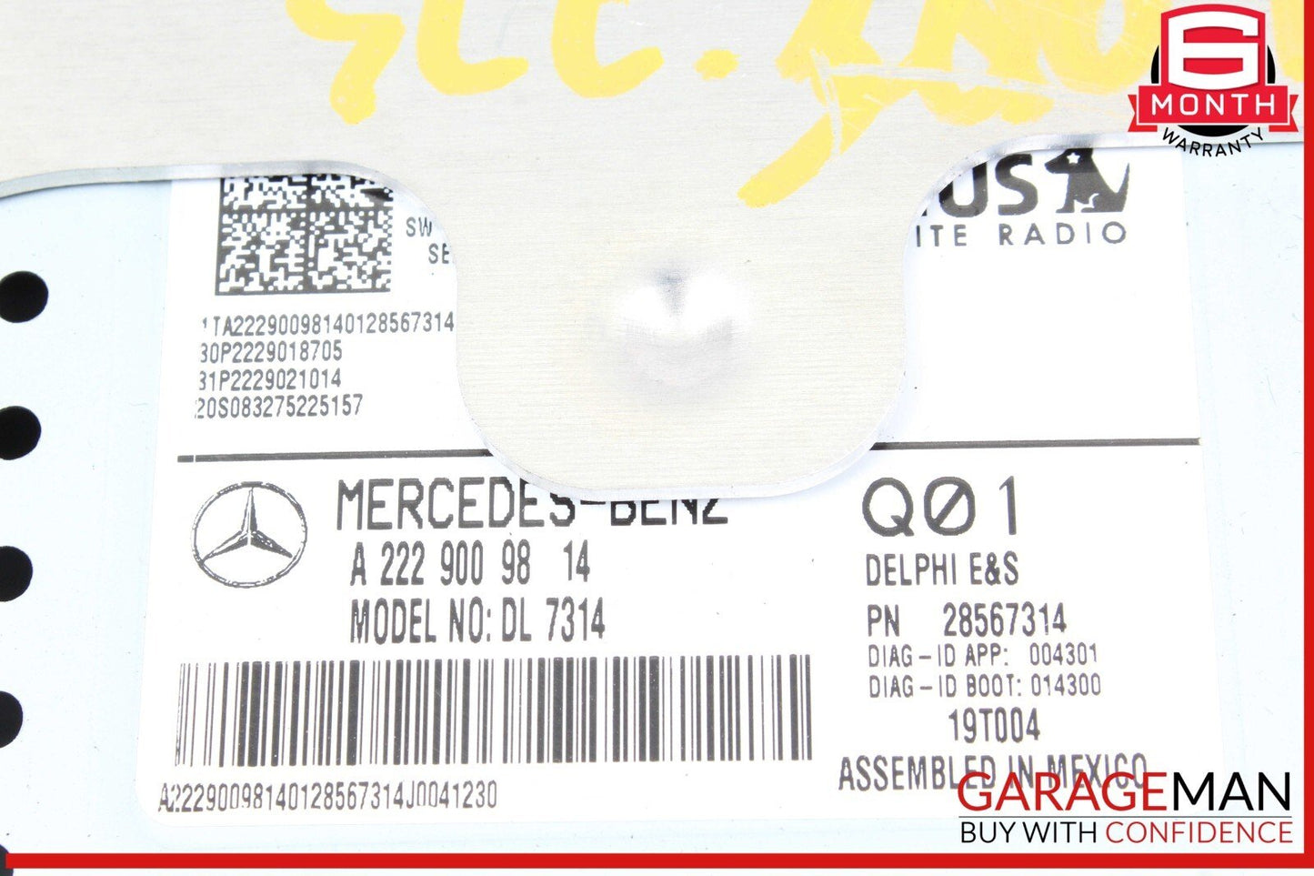 14-20 Mercedes R172 SLC300 Audio Sirius Satellite Radio Receiver Module