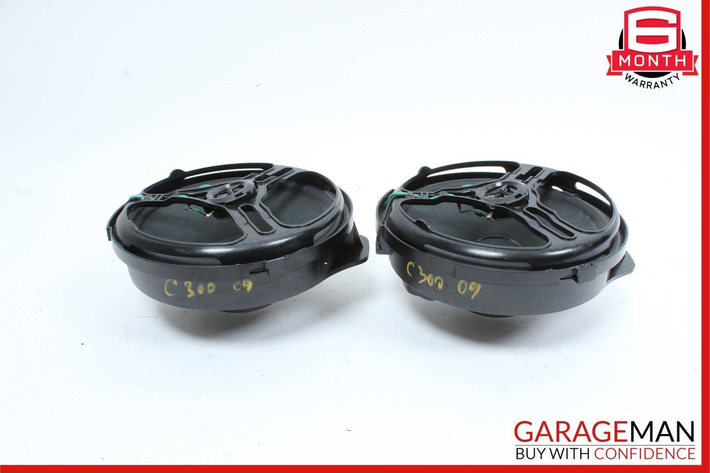08-15 Mercedes W204 C300 Rear Right & Left Door Sound Speakers Set of 2 OEM