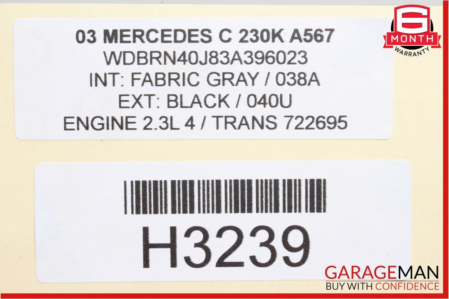 01-07 Mercedes W203 C230 C320 Front Right Passenger Side Door Controller Module
