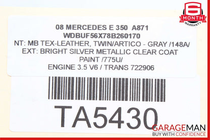 06-13 Mercedes W219 CLS550 R350 E350 TPMS Tire Pressure Control Module Unit OEM